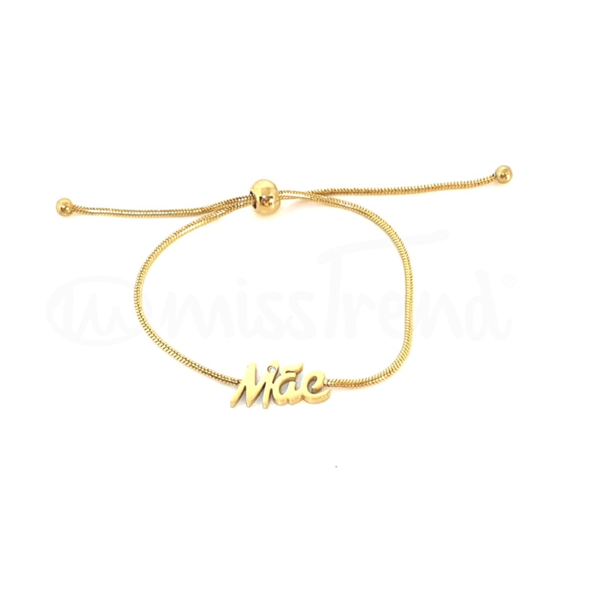 Pulseira mãe em aço dourada