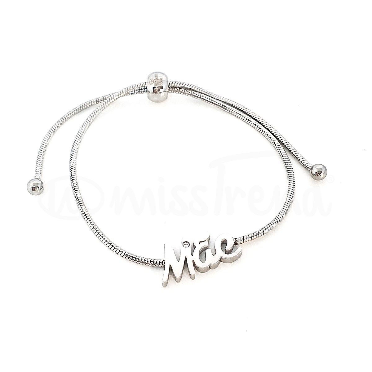 Pulseira mãe em aço prateado