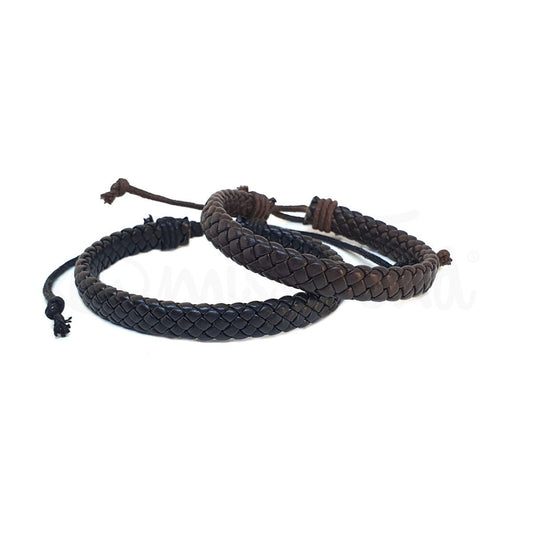 Pulseira edge em couro 