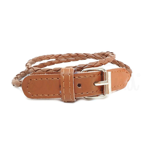 Pulseira masculina argos em pele castanha