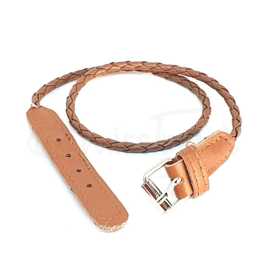 Pulseira masculina argos em pele castanha