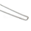 Pulseira masculina fina prateada em aço 