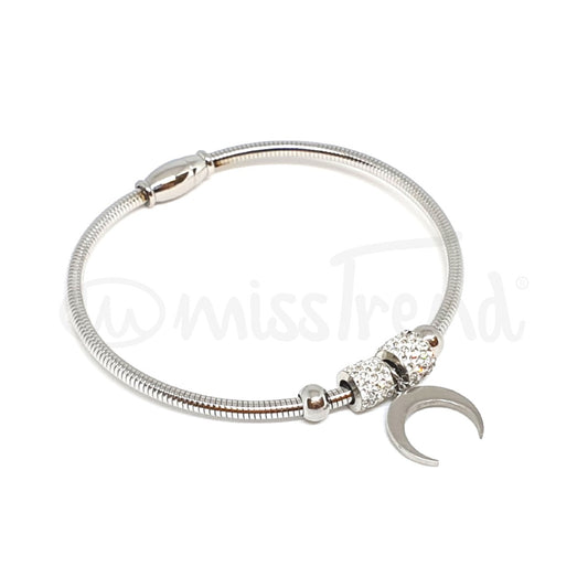 Pulseira Elástica Lua Prateada