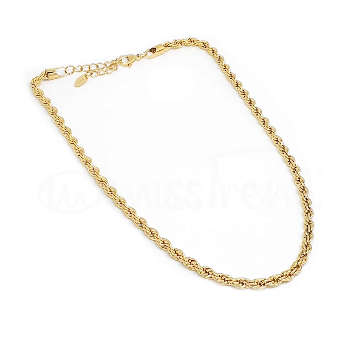 Colar Spinosa em aço dourado
