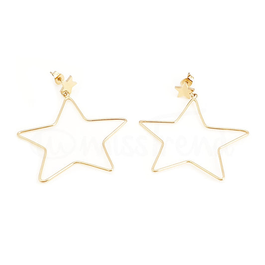 Brincos estrelar dourados