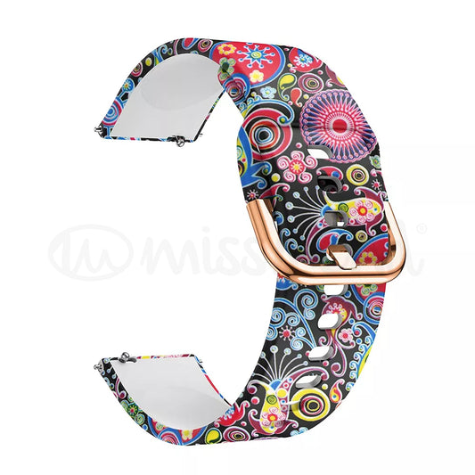 Bracelete em silicone 20mm tribal