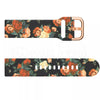 Bracelete em silicone 20mm com flores