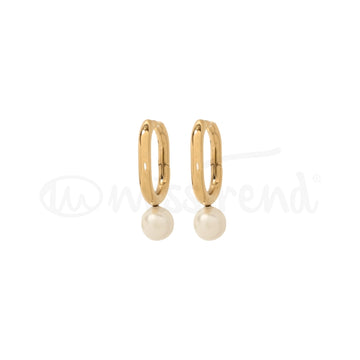 Brincos Dazzling Pearl em Aço