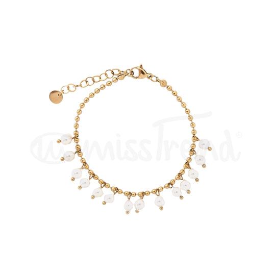 Pulseira Dazzling Pearl em Aço
