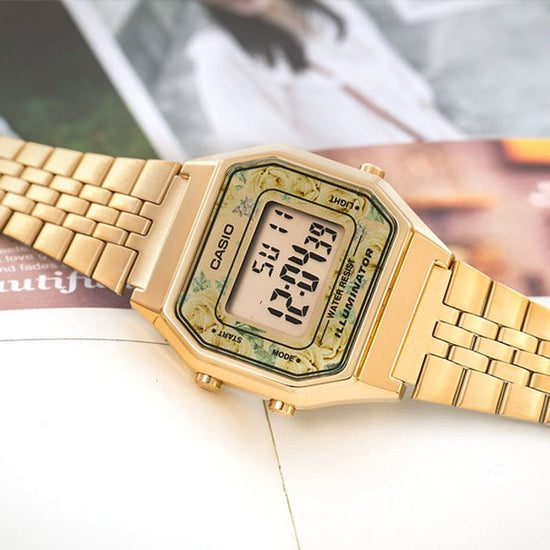 Relógio Casio Gold Flowers LA680WEGA-9CEF