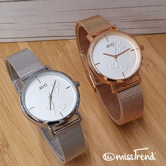 relógio love avó bracelete em aço