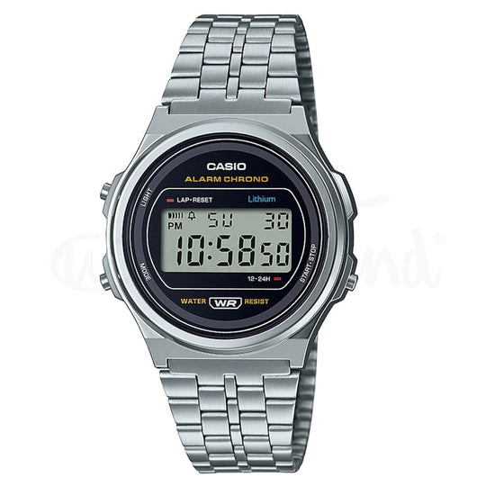 Relógio Casio Vintage Round Prateado A171WE-1AEF