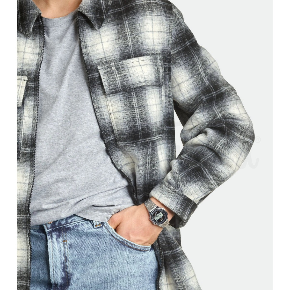 Relógio Casio Vintage Round Prateado A171WE-1AEF