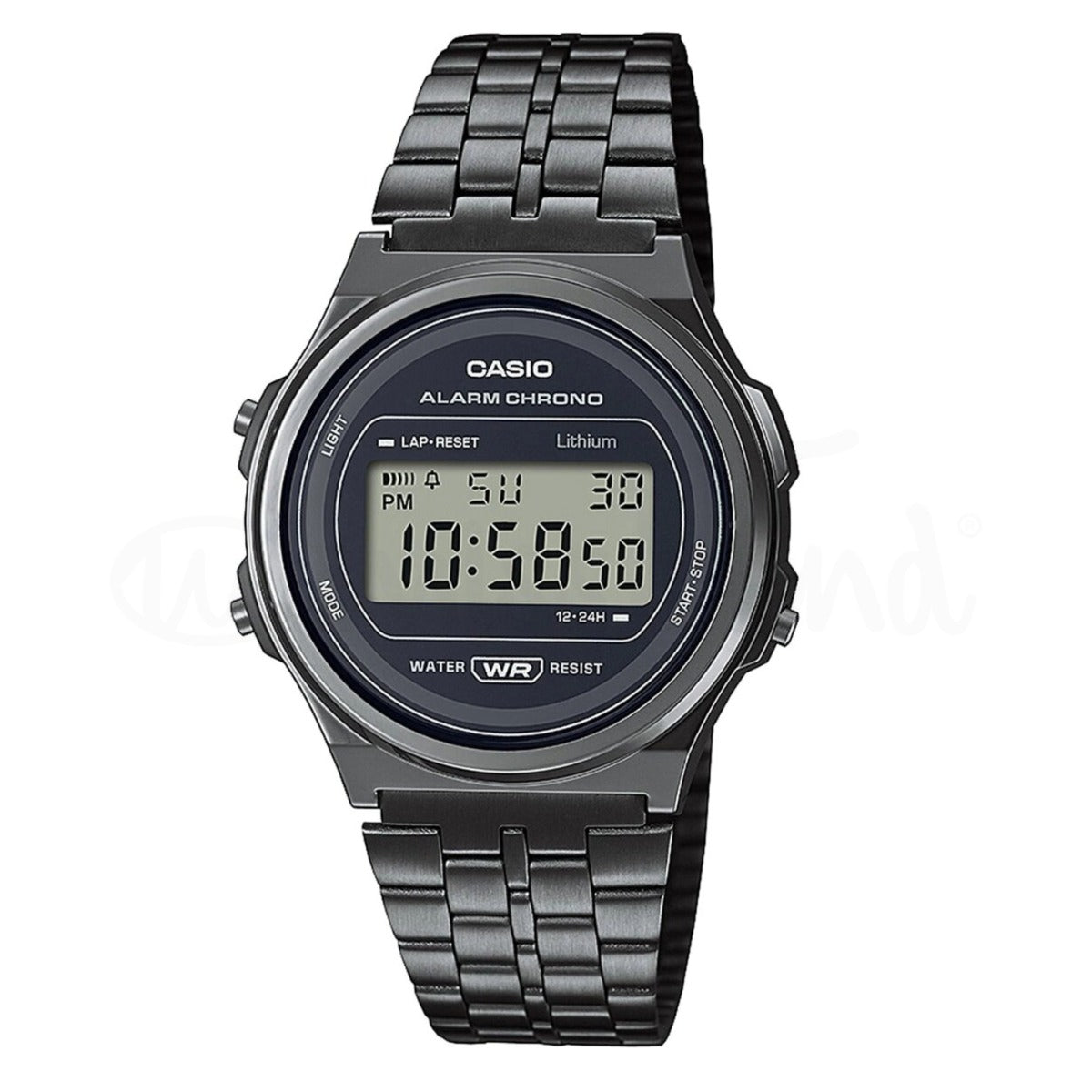 Relógio Casio Vintage Round Cinza Escuro A171WEGG-1AEF