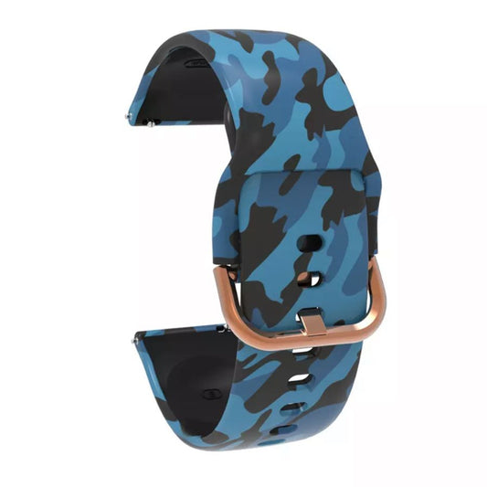 Bracelete em Silicone - Camuflada Azul
