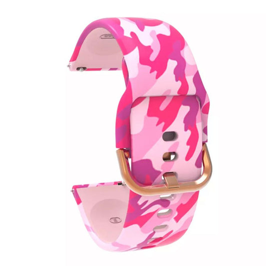 Bracelete em Silicone - Camuflada Rosa