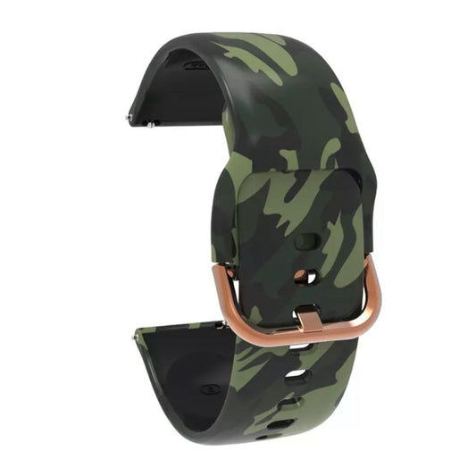 Bracelete em Silicone - Camuflada Verde