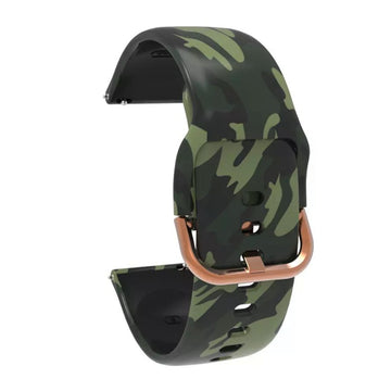 Bracelete em Silicone - Camuflada Verde
