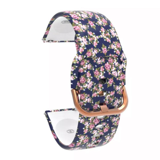 Bracelete em Silicone - Flores Azul