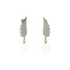 Brincos Pearl Wings em Aço