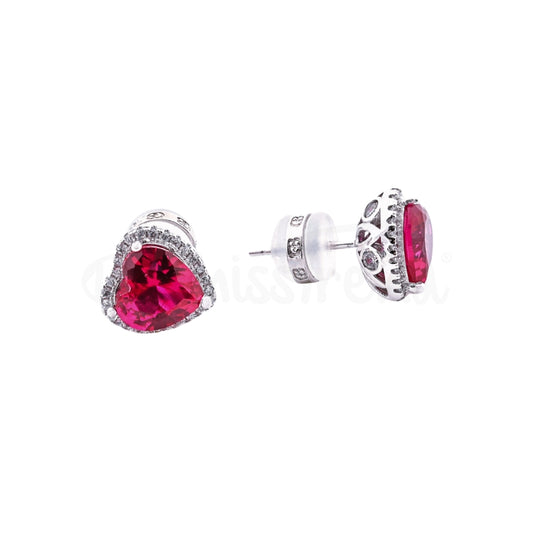 Brincos Red Heart Semi Joia