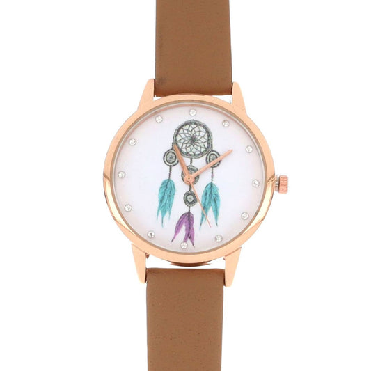 Relógio Caça Sonhos em Pele Sintética