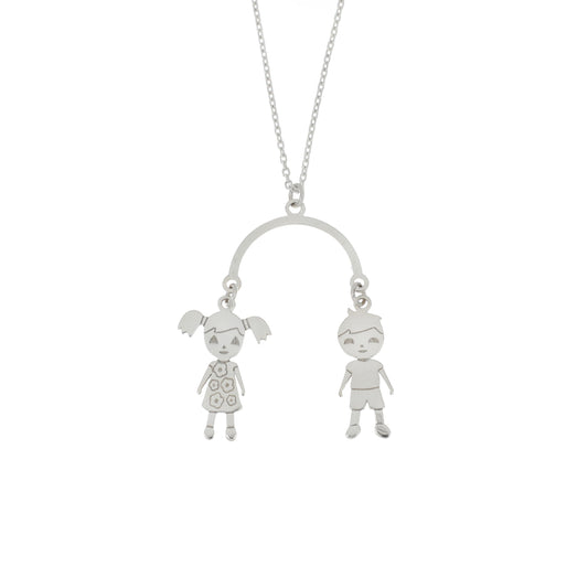 Colar Casal em Prata S925