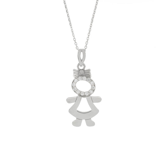 Colar Menino /Menina em Prata S925