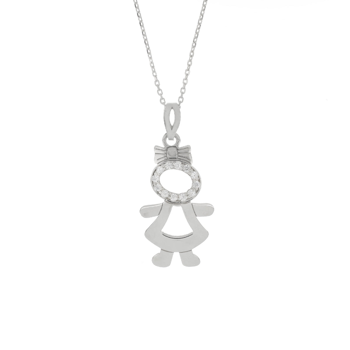 Colar Menino /Menina em Prata S925