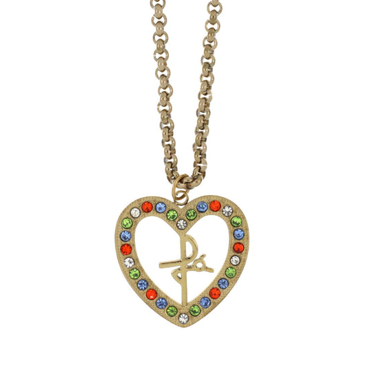 Colar Multicolor Heart Fé em Aço
