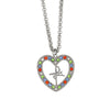 Colar Multicolor Heart Fé em Aço