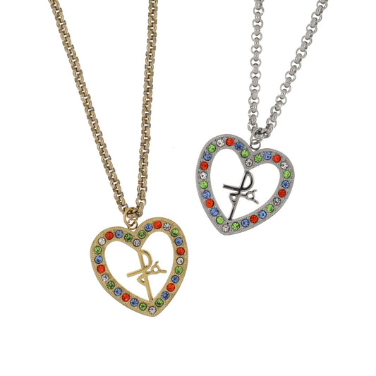 Colar Multicolor Heart Fé em Aço