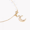 Colar Diamond Moon c/ Zircônias em Aço