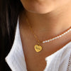 Colar Madrinha Duo Dourado em Aço