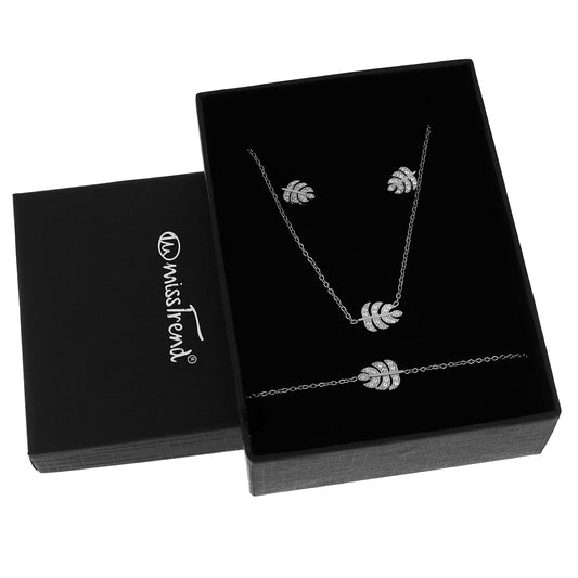 Coleção Diamond Leaf em Aço com Zircônias