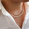 Colar Dazzling pearl em Aço