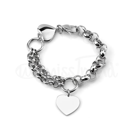 Pulseira flame em aço dourada