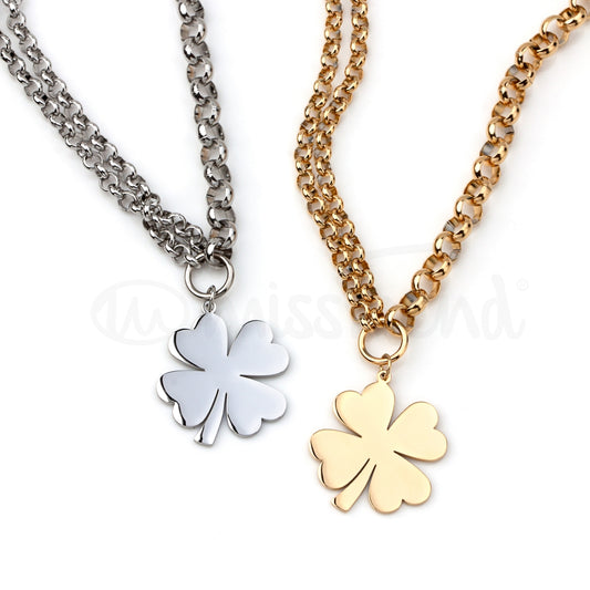 Colar Luck em aço 