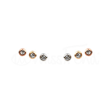 Brincos Glam em Aço - pack de 3 pares