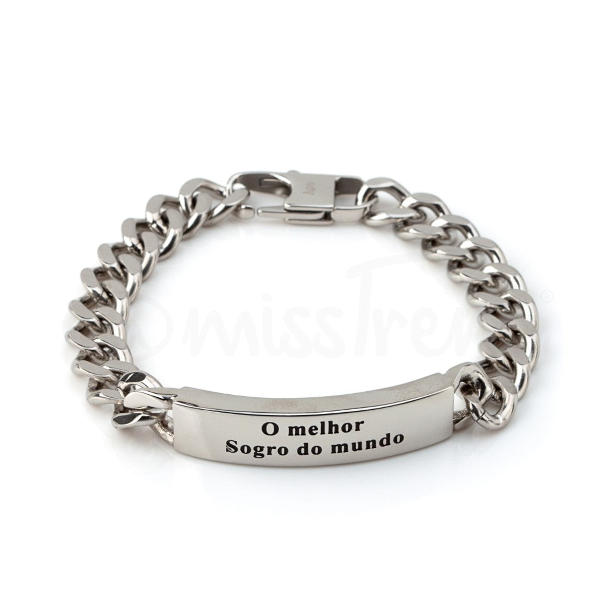 Pulseira melhor sogro do mundo em aço