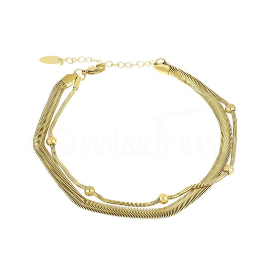 Pulseira de pé Volt em aço dourado