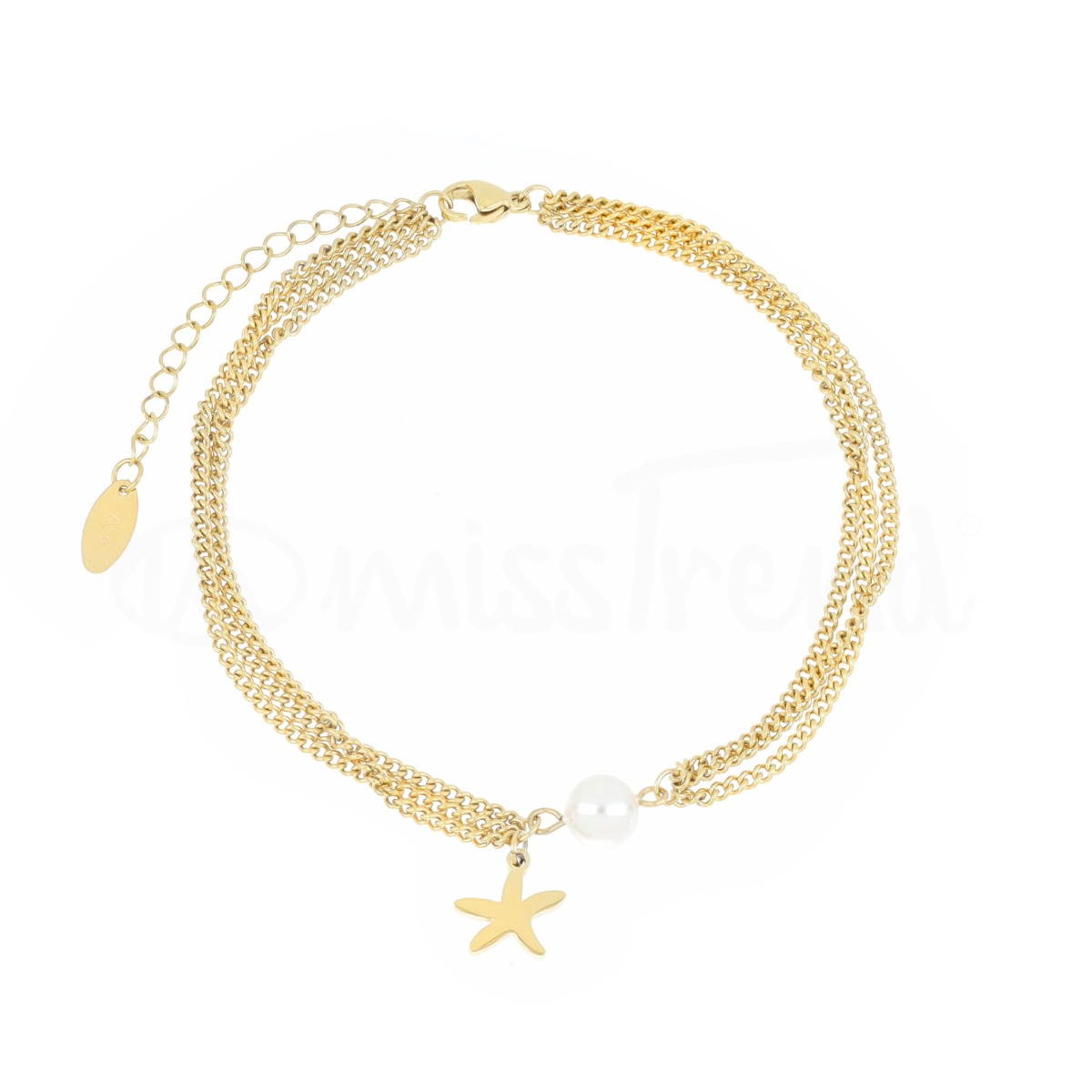 Pulseira para pé estrela do mar em aço