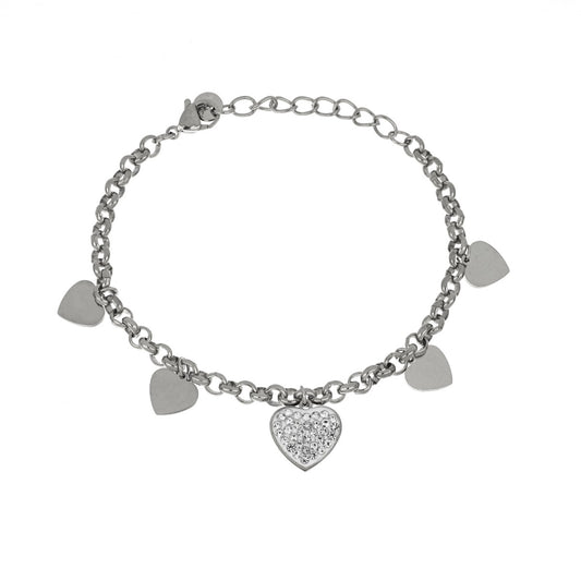 Pulseira Corrente Love Diamond em Aço