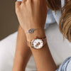 Relógio Coração de viana lux em aço rosa gold