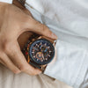 Relógio curren leather s azul