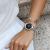 Relógio feminino allure prateado em aço