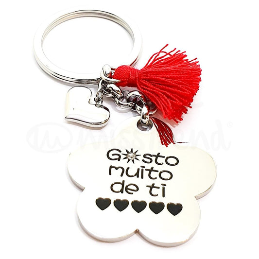 Porta chaves gosto muito de ti em aço