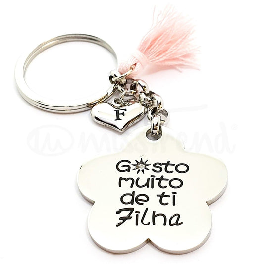Porta chaves gosto muito de ti filha em aço