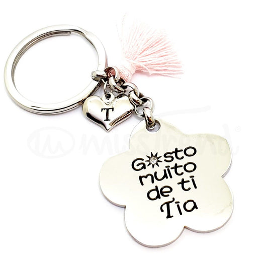 Porta chaves gosto muito de ti tia