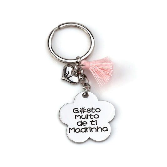 Porta chaves gosto muit de ti madrinha em aço